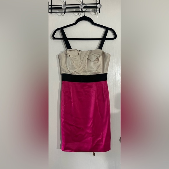 Max & Cleo Pink and Cream Mini Dress - Picture 1 of 6